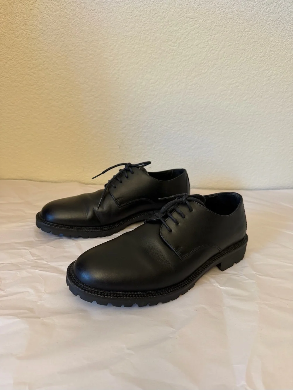 J. Crew Black Leather Derby Shoes for Men Sz 10